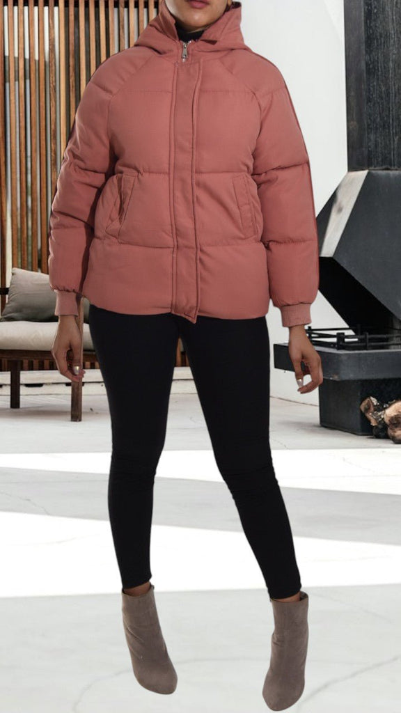 Blush Hooded Puffer Jacket - StylePhase SA