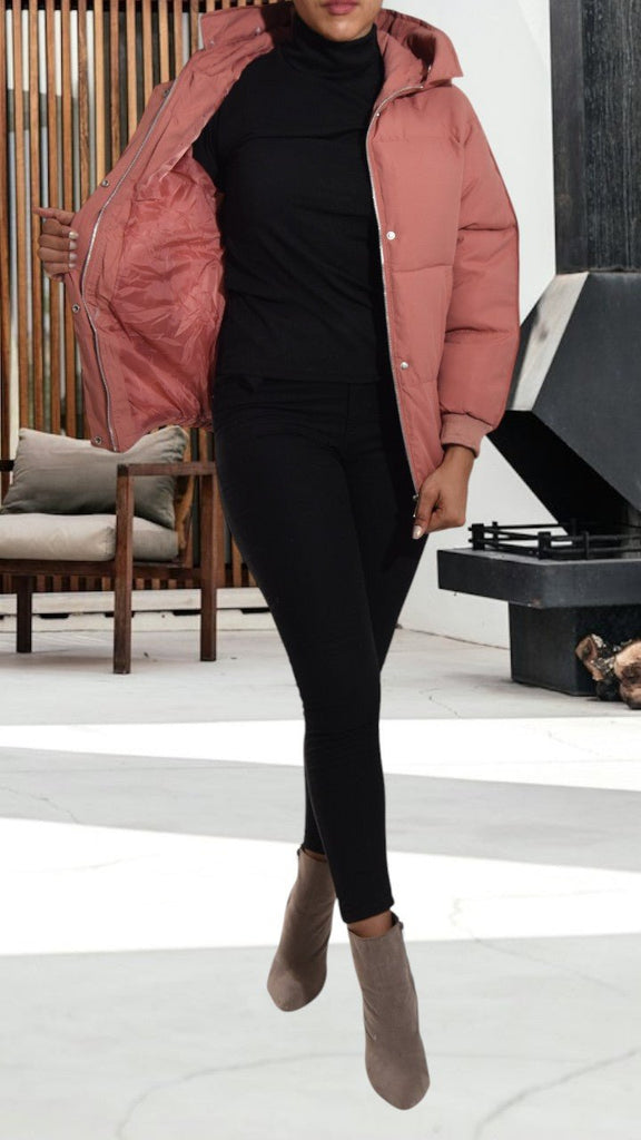 Blush Hooded Puffer Jacket - StylePhase SA