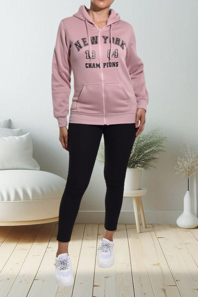 Blush New York Zip Up Hoody - StylePhase SA