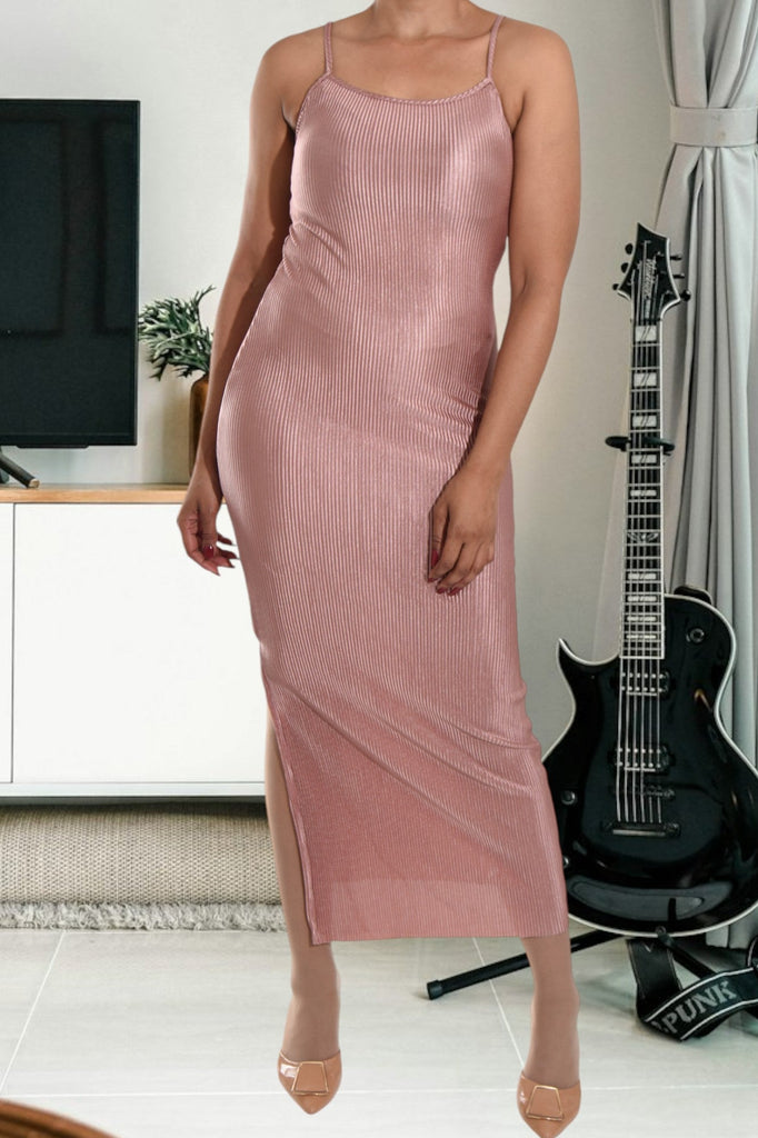 Blush Plisse Strappy Dress - StylePhase SA