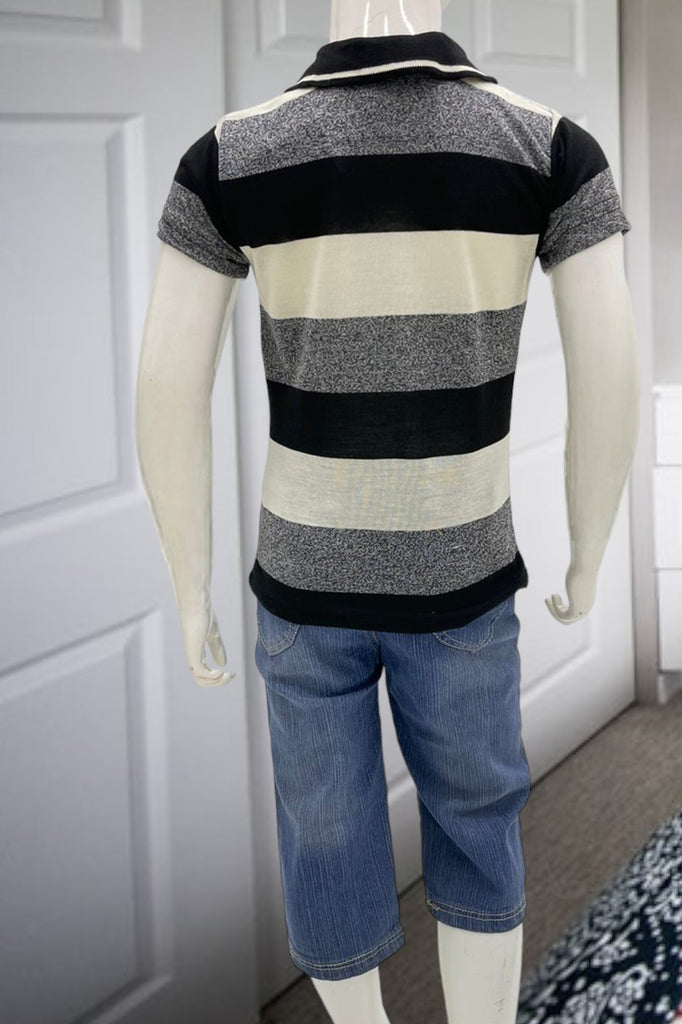 Boys Grey Stripe Top - StylePhase SA