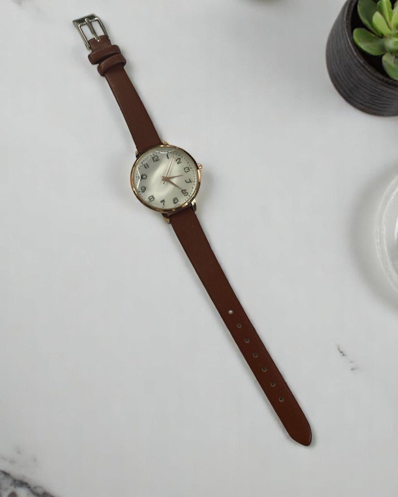 Brown And Green Face Watch - StylePhase SA