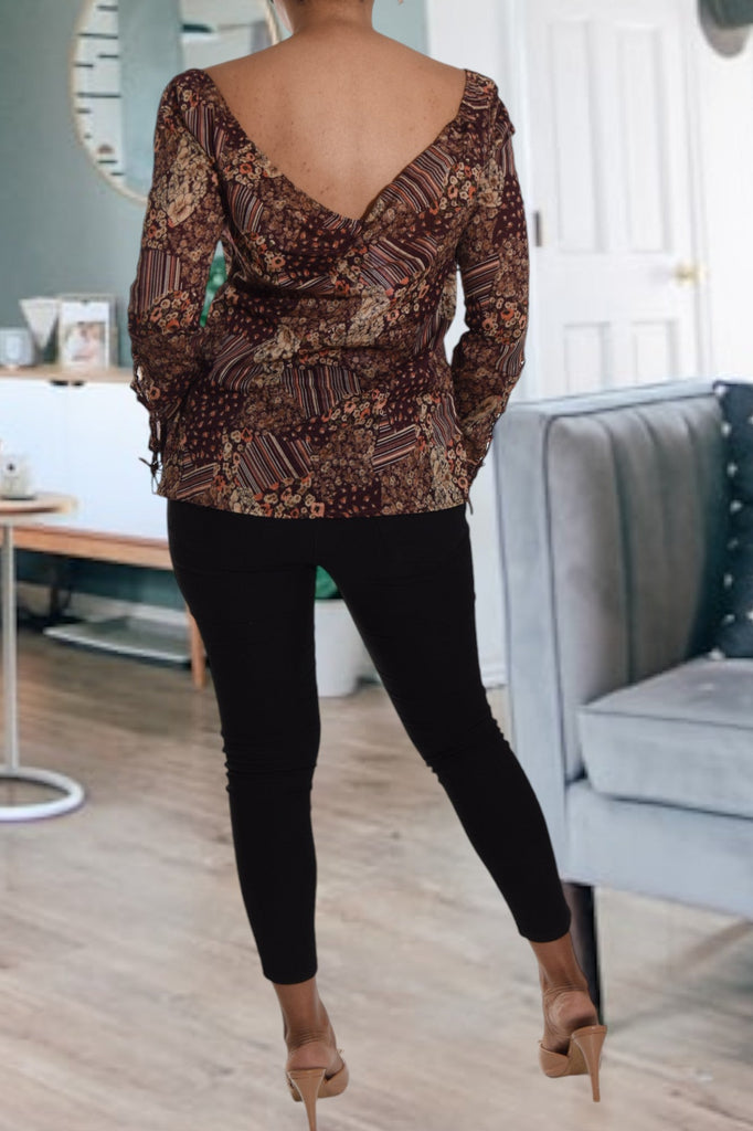 Brown Chiffon Blouse - StylePhase SA