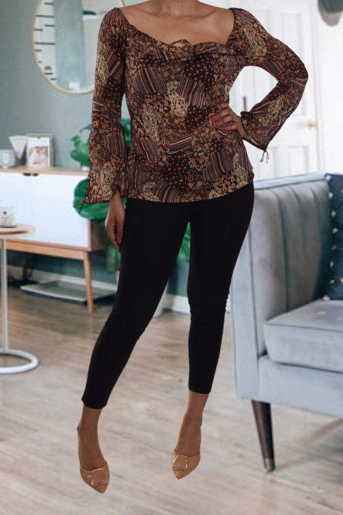 Brown Chiffon Blouse - StylePhase SA