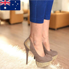 Brown Diamante Platform Heel - StylePhase SA