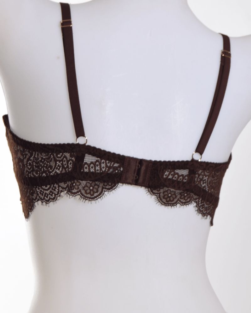 Brown Double Strap Under Wire Bra - StylePhase SA