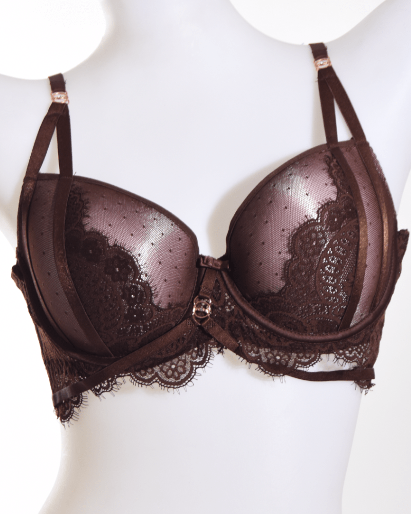 Brown Double Strap Under Wire Bra - StylePhase SA