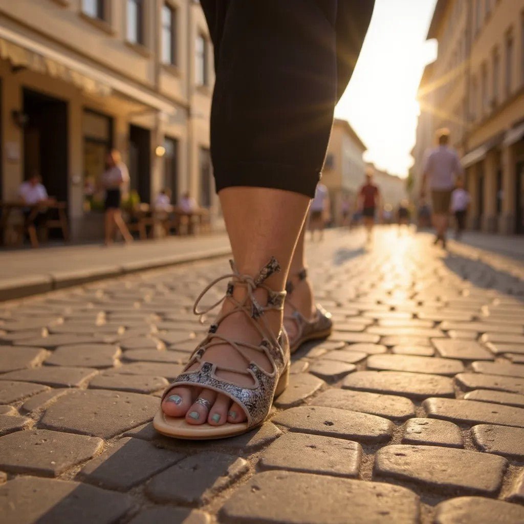 Brown Lace Up Gladiator Sandals - StylePhase SA