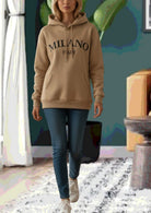 Brown Melange Hoody Fleece Top - StylePhase SA