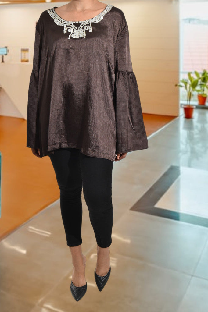 Brown Oversized Blouse - StylePhase SA