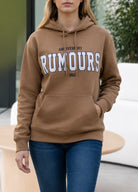 Brown Printed Fleece Hoody Top - Rumours - StylePhase SA