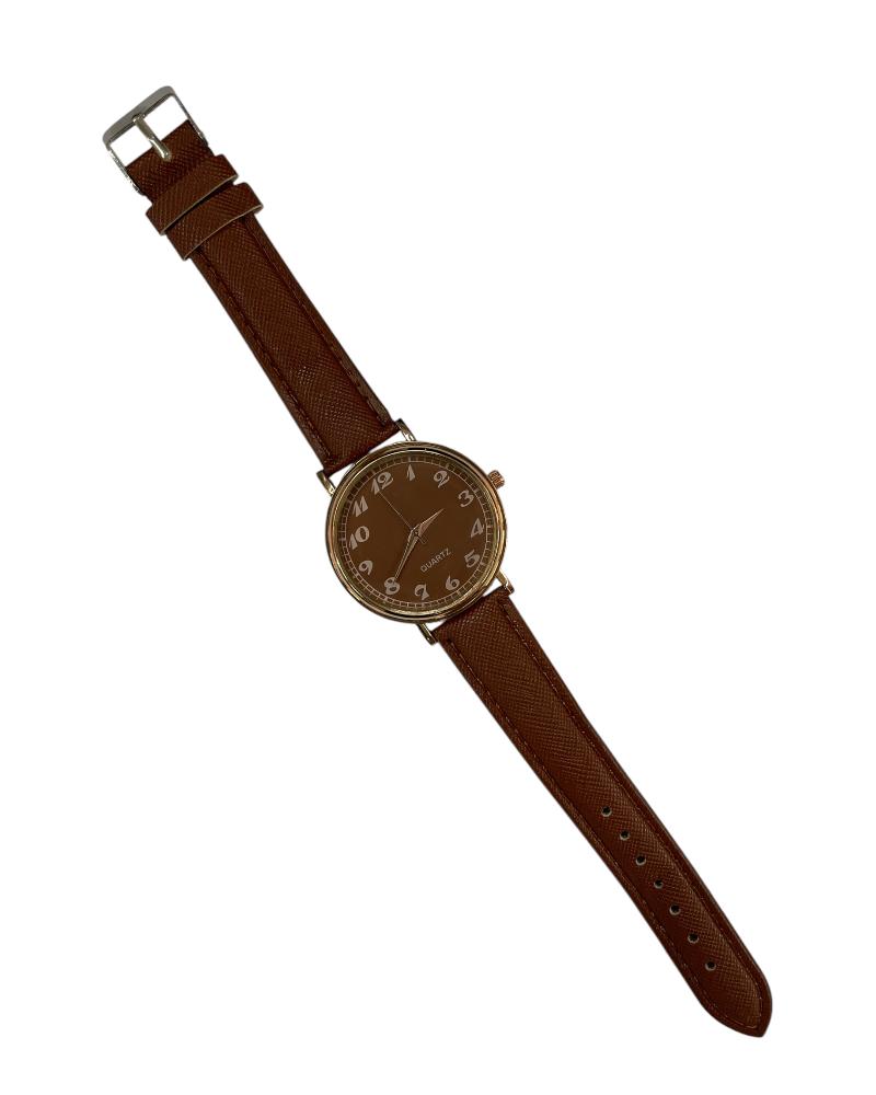 Brown Textured PU Strap Watch - StylePhase SA