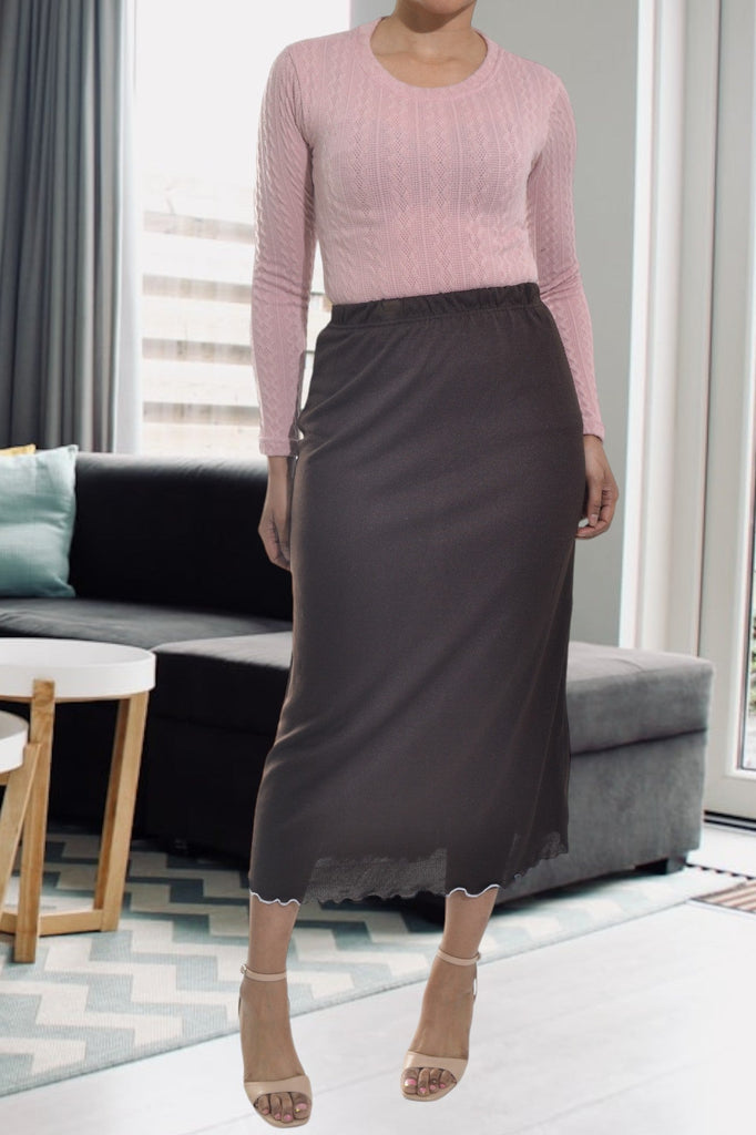 Brown Waisted Skirt - StylePhase SA