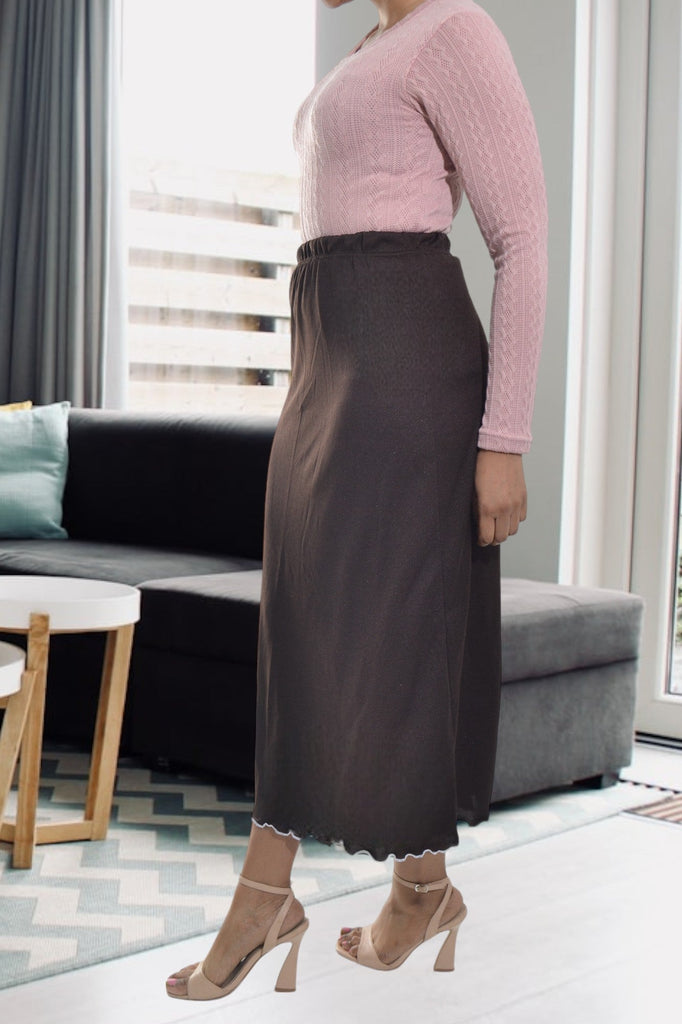 Brown Waisted Skirt - StylePhase SA