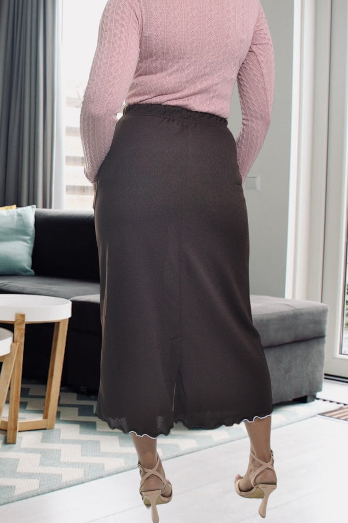 Brown Waisted Skirt - StylePhase SA