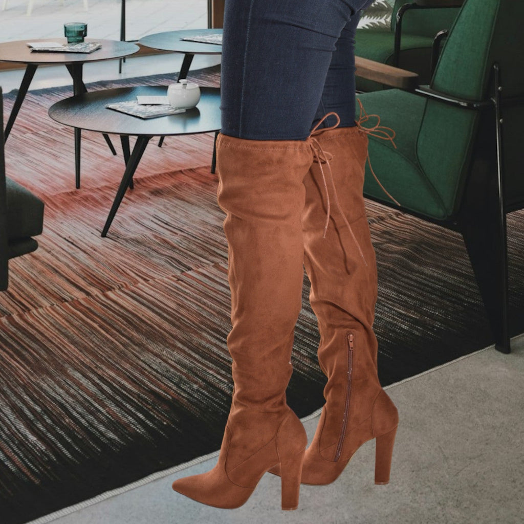 Cara Chestnut Brown Boots - StylePhase SA