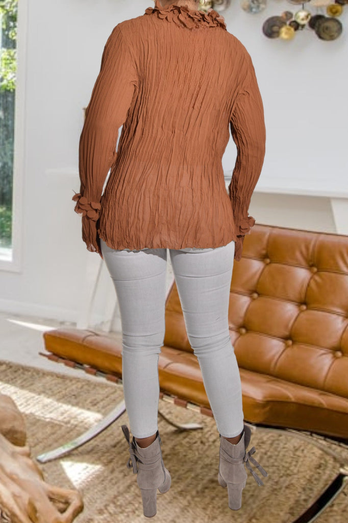 Caramel Fit And Flare Top - StylePhase SA