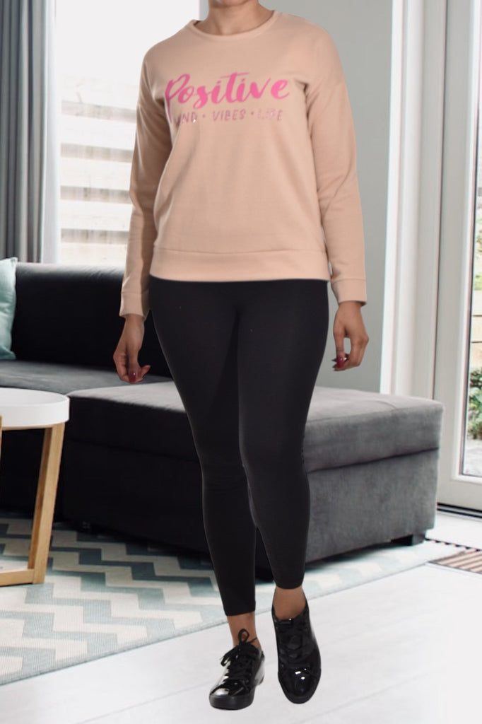 Caramel Positive Vibes Sweater - StylePhase SA