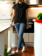 Charcoal Cowl Neck Jersey - StylePhase SA
