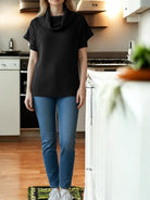 Charcoal Cowl Neck Jersey - StylePhase SA
