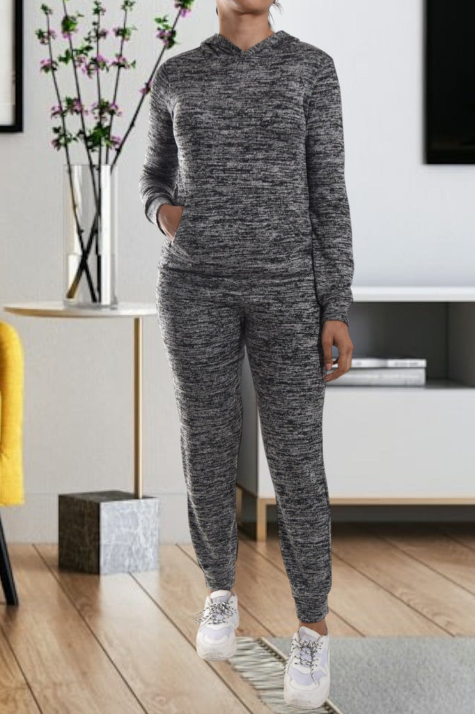 Charcoal Kangaroo Pocket Tracksuit Set - StylePhase SA