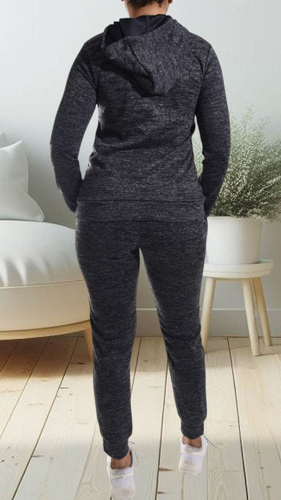Charcoal Kangaroo Pocket Tracksuit Set - StylePhase SA