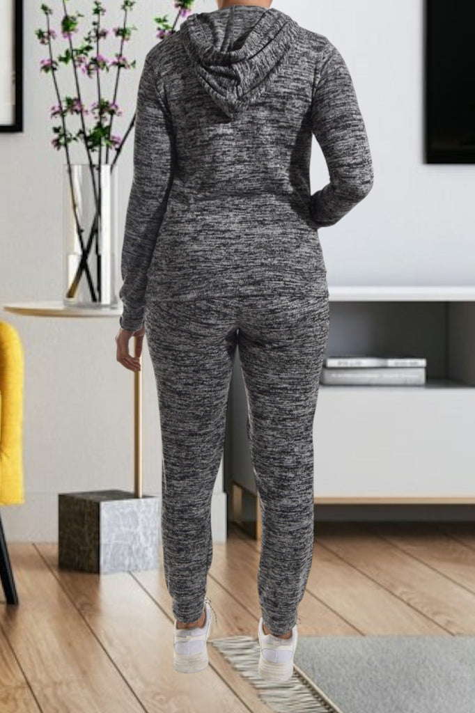 Charcoal Kangaroo Pocket Tracksuit Set - StylePhase SA