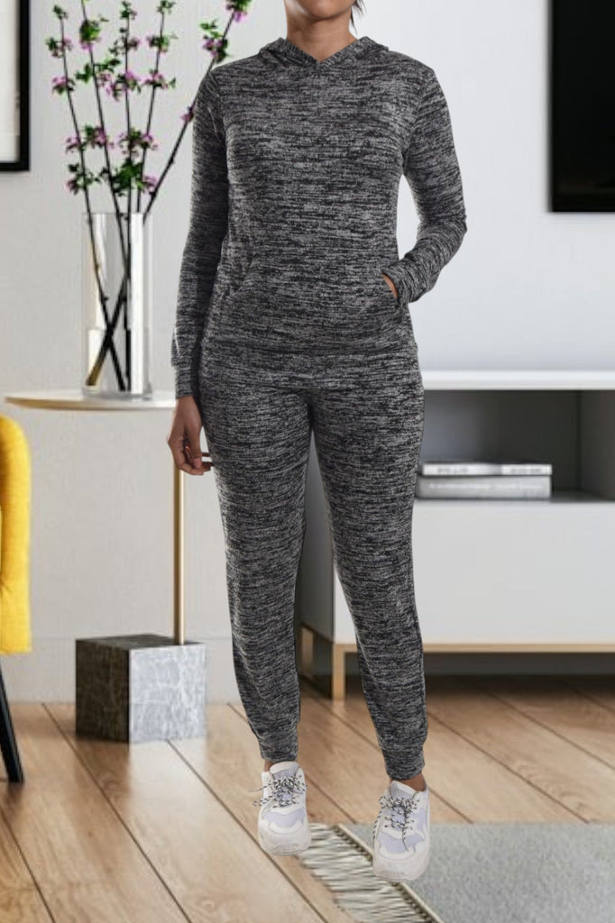 Charcoal Kangaroo Pocket Tracksuit Set - StylePhase SA