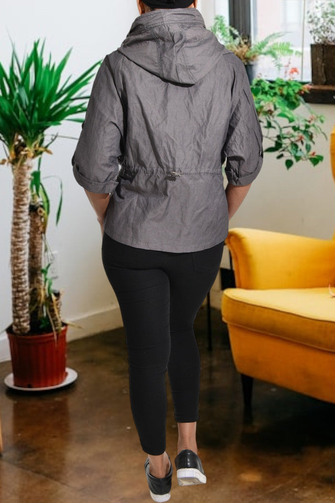 Charcoal Zip Front Jacket - StylePhase SA