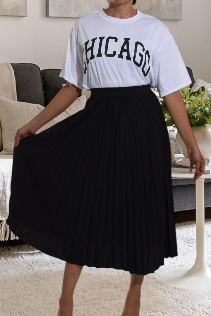 Chicago Black Pleated Two Piece Set - StylePhase SA