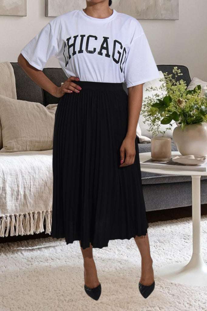 Chicago Black Pleated Two Piece Set - StylePhase SA