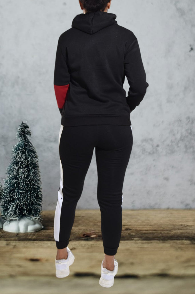 Color Block Black Cuff Tracksuit - StylePhase SA