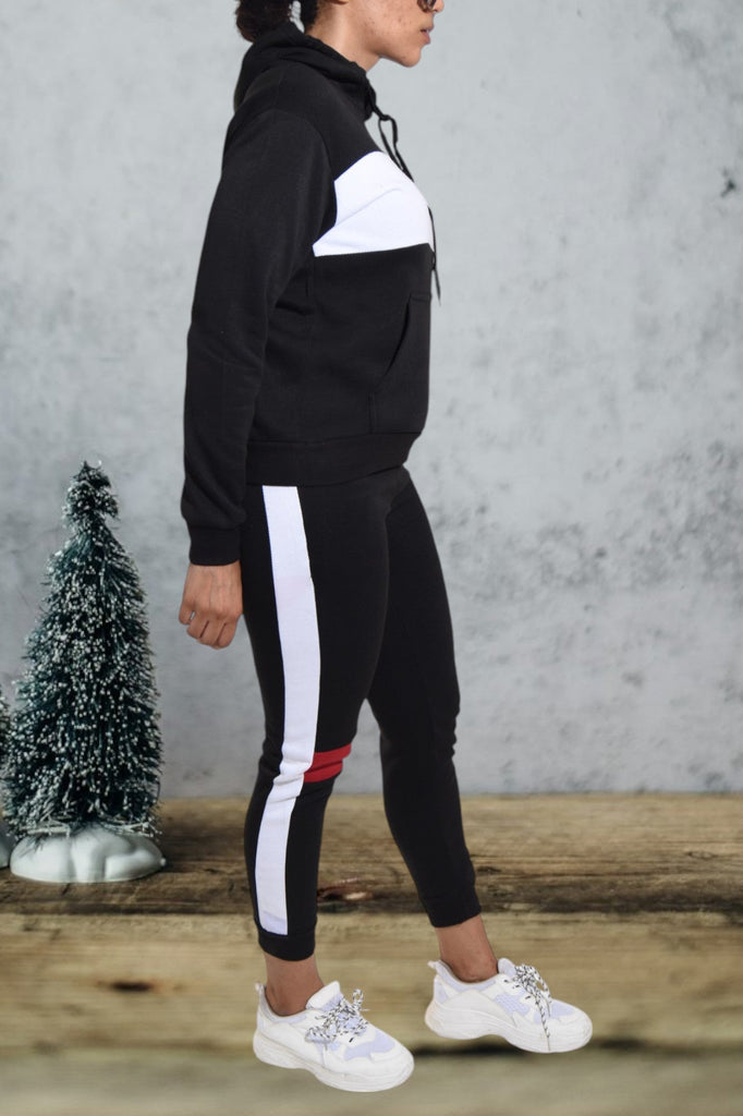 Color Block Black Cuff Tracksuit - StylePhase SA