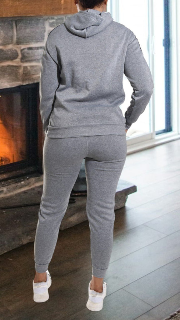 Color Block Fleece Grey Tracksuit - StylePhase SA