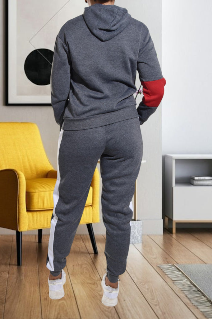 Color Block Grey Cuff Tracksuit - StylePhase SA