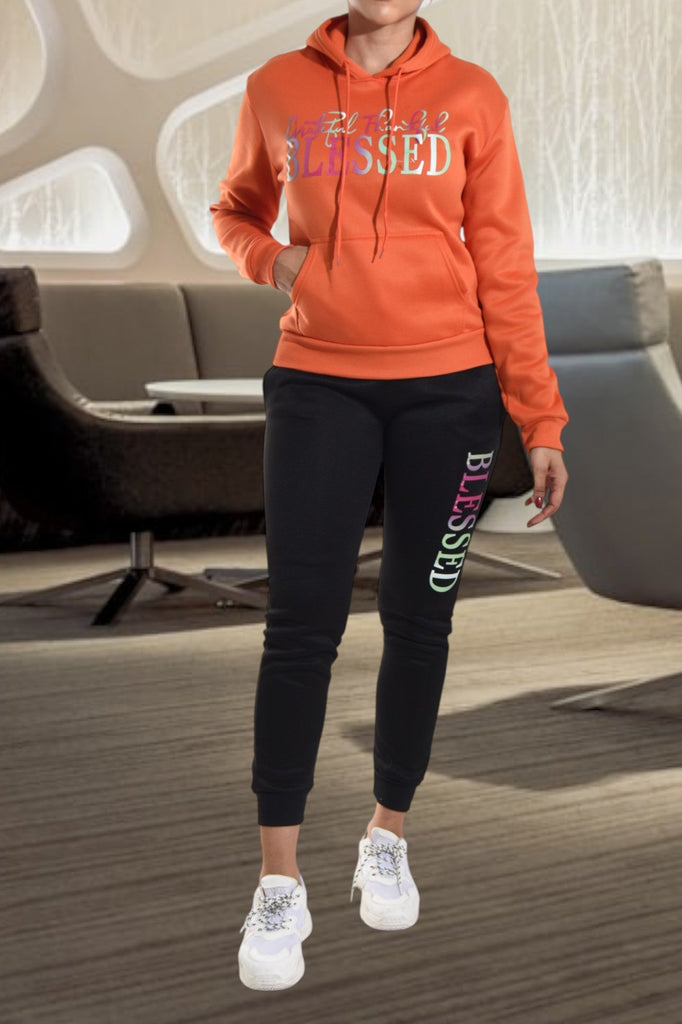Color Block Orange Tracksuit - StylePhase SA