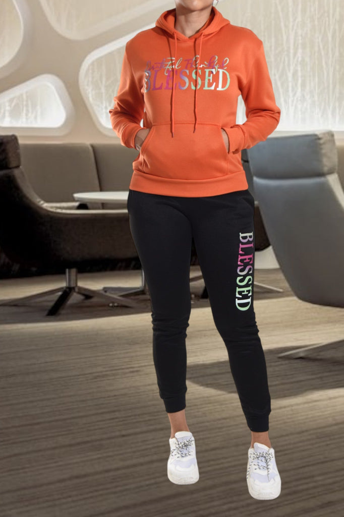 Color Block Orange Tracksuit - StylePhase SA