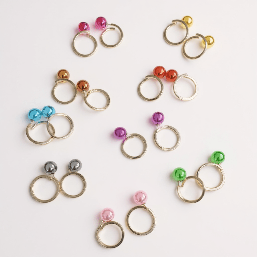 Color Pearl Hoop Earrings - StylePhase SA