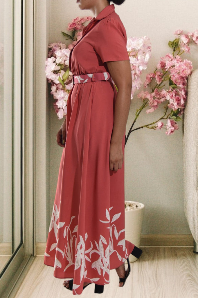 Coral Collar Maxi Dress - StylePhase SA