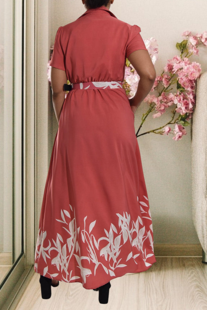 Coral Collar Maxi Dress - StylePhase SA