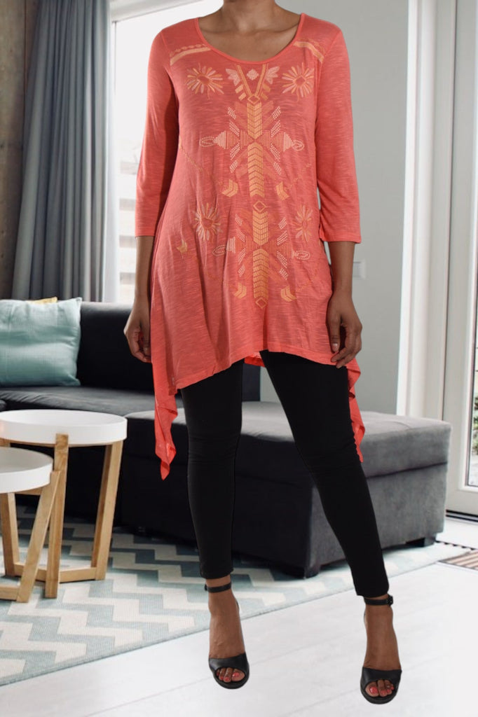 Coral Pattern Dress Top - StylePhase SA