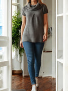 Cowl Neck Grey Jersey - StylePhase SA