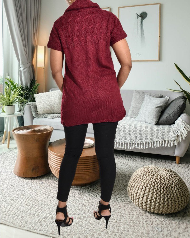 Cowl Neck Maroon Top - StylePhase SA