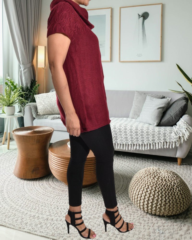 Cowl Neck Maroon Top - StylePhase SA