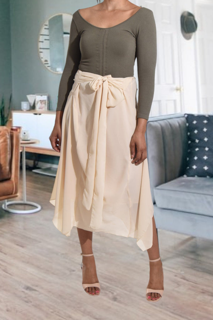 Cream High Low Skirt - StylePhase SA