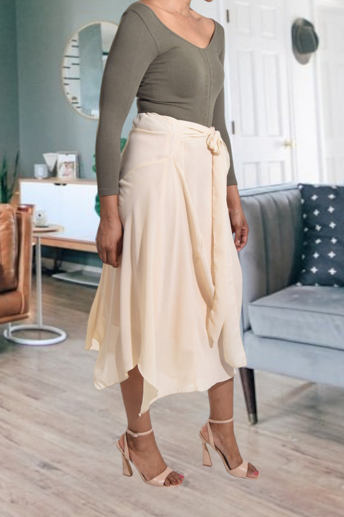 Cream High Low Skirt - StylePhase SA