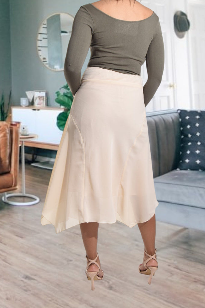 Cream High Low Skirt - StylePhase SA