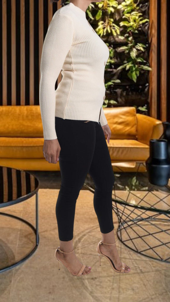 Cream Peep hole Top - StylePhase SA