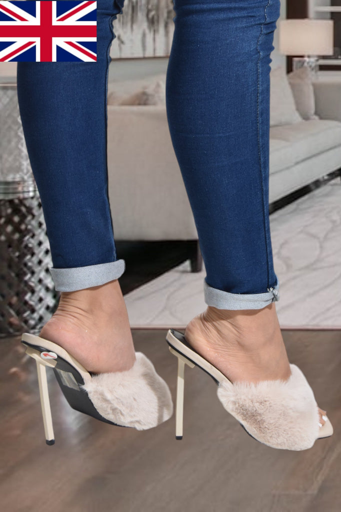 Cream Peep Toe Heel - StylePhase SA