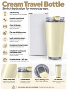 Cream travel bottle product features and details
